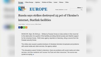 Nga phá hủy cơ sở Internet và Starlink của Ukraine