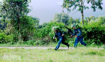 Xã Tri Tôn hoàn thành diễn tập chiến đấu trong khu vực phòng thủ