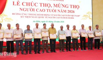 Xã An Biên chúc thọ, mừng thọ 578 người cao tuổi