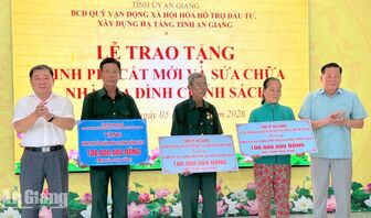 An Giang hỗ trợ 500 triệu đồng xây, sửa nhà cho 7 gia đình chính sách