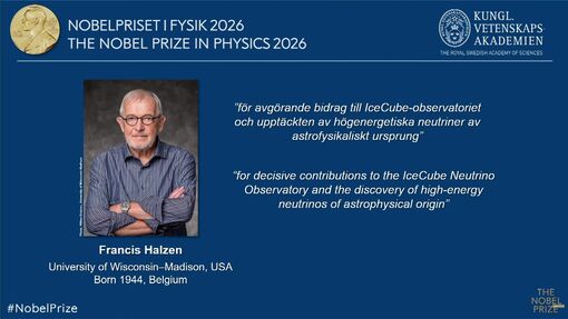 Giải Nobel Vật lý 2026 vinh danh nhà khoa học người Bỉ Francis Halzen