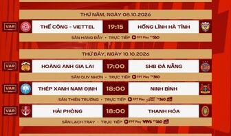 Lịch trực tiếp vòng 3 V-League: Nam Định gặp Ninh Bình
