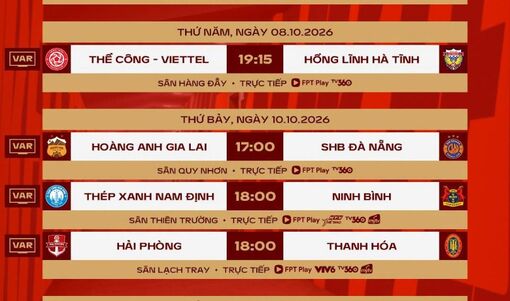 Lịch trực tiếp vòng 3 V-League: Nam Định gặp Ninh Bình