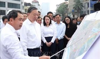 Tổng Bí thư, Chủ tịch nước Tô Lâm kiểm tra tiến độ công trình giao thông trọng điểm ở Hà Nội