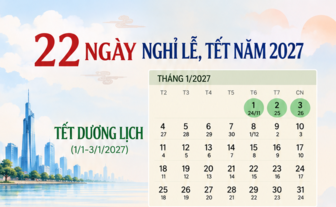 Chi tiết 22 ngày nghỉ lễ, Tết năm 2027