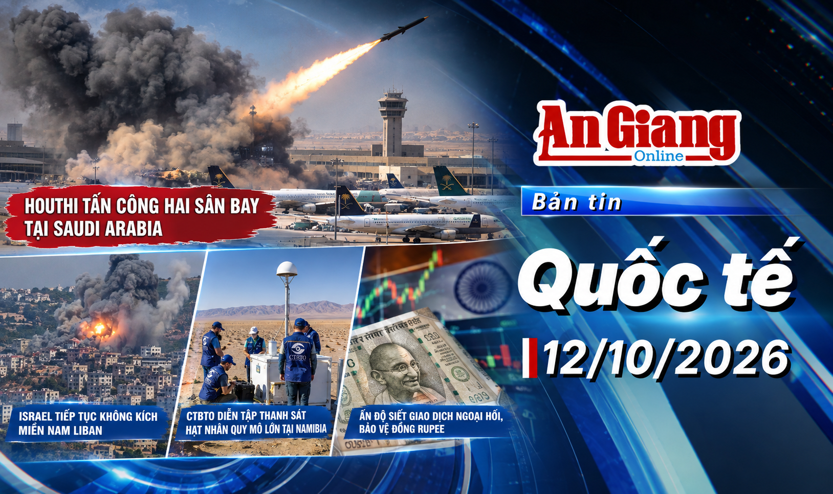 [Video] Bản tin quốc tế 12/10: Israel không kích Liban, Houthi tấn công sân bay Saudi Arabia