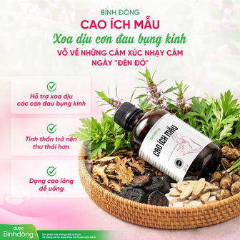 Đau bụng kinh mấy ngày là bình thường? Thực phẩm bảo vệ sức khỏe Bình Đông Cao Ích Mẫu hỗ trợ ra sao?