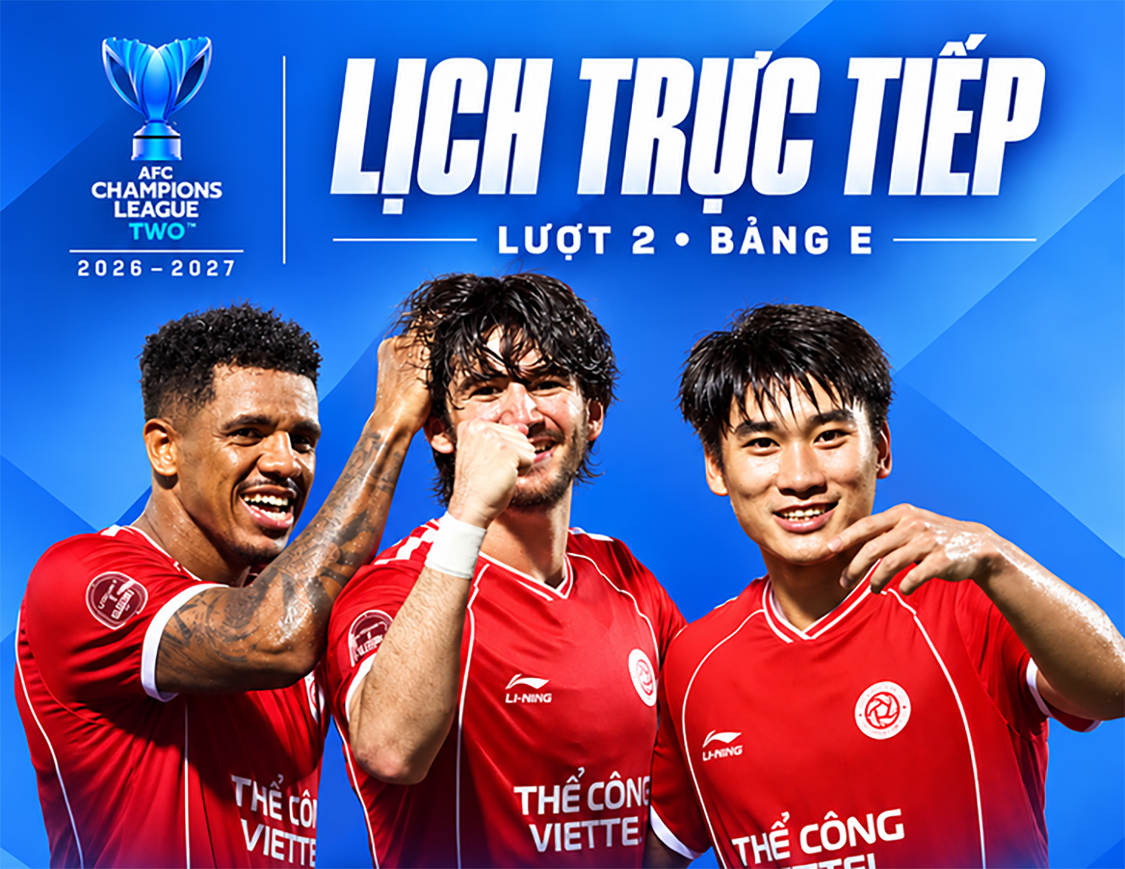 Lịch trực tiếp AFC Champions League Two: Thể Công - Viettel gặp Persib Bandung