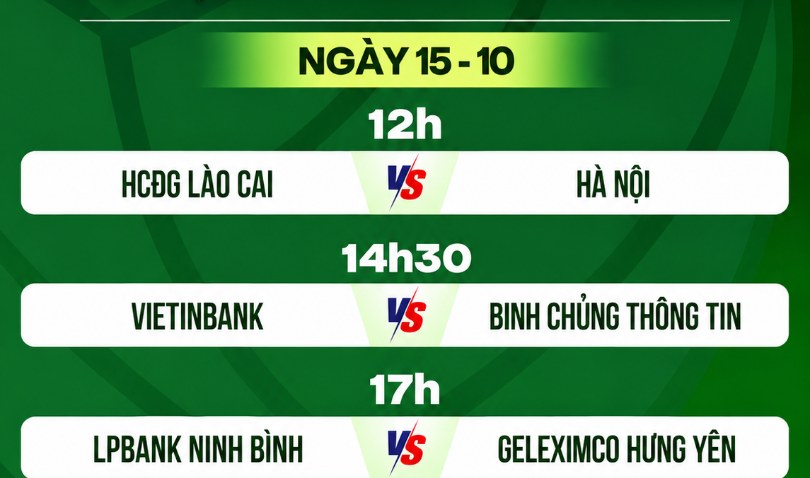 Lịch trực tiếp Giải bóng chuyền nữ vô địch quốc gia ngày 15/10