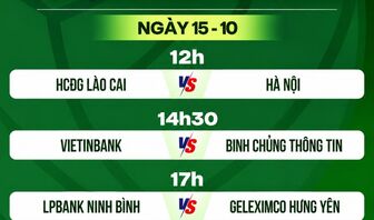Lịch trực tiếp Giải bóng chuyền nữ vô địch quốc gia ngày 15/10