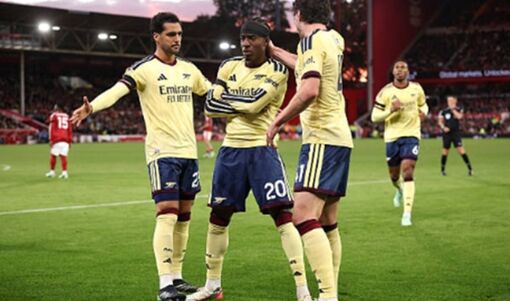 Madueke giải cứu, Arsenal vượt ải Nottingham Forest