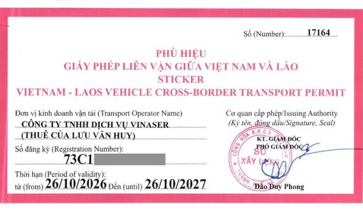 Dịch vụ cấp đổi giấy phép liên vận Việt Lào mới nhất