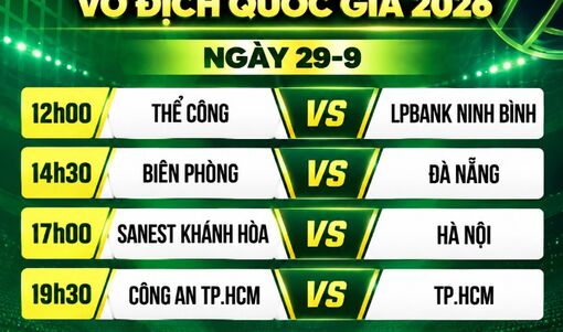Lịch trực tiếp Giải bóng chuyền nam vô địch quốc gia ngày 29/10