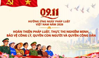 Bộ Tư pháp giới thiệu bộ nhận diện tuyên truyền Ngày Pháp luật Việt Nam năm 2026